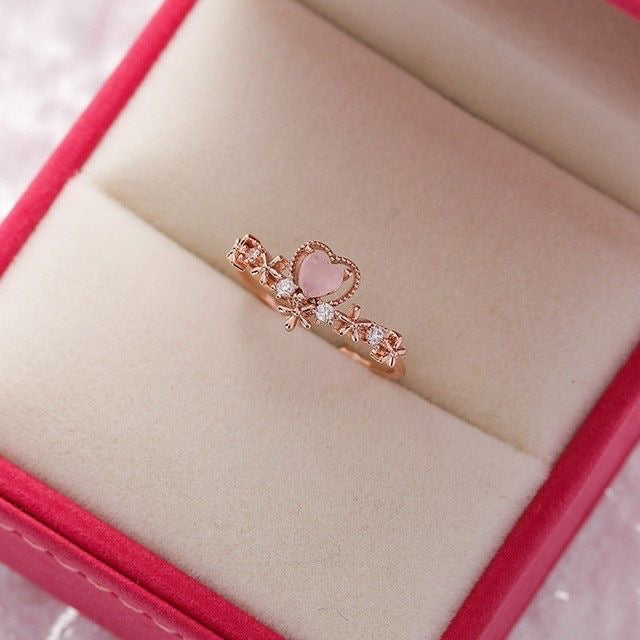 Magical Princess Crown Heart Ring