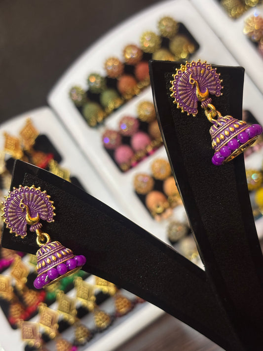 🦚 Mayura Temple Dome Earrings