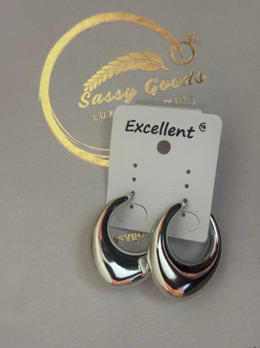 ✨ Luna Glow Hoops – Silver