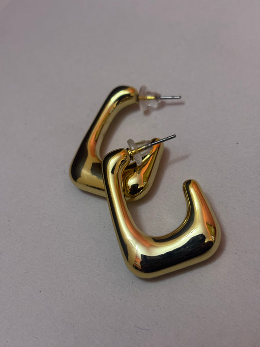 ✨ Luxe Prism Hoops – Gold