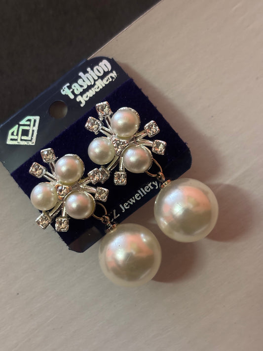 💫 Pearl Blossom Statement Earrings