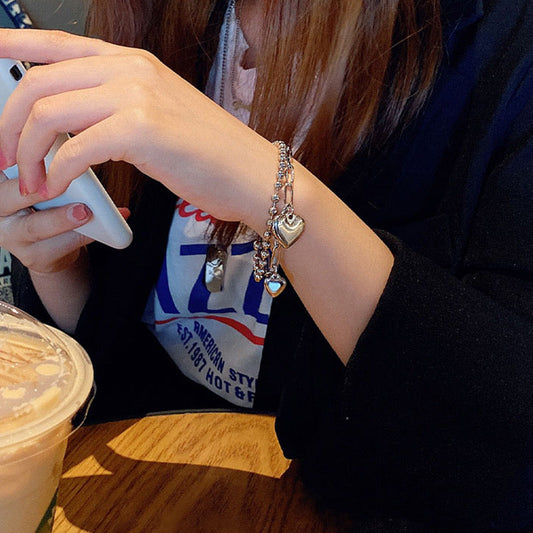 Boss Girl Beaded Heart Bracelet