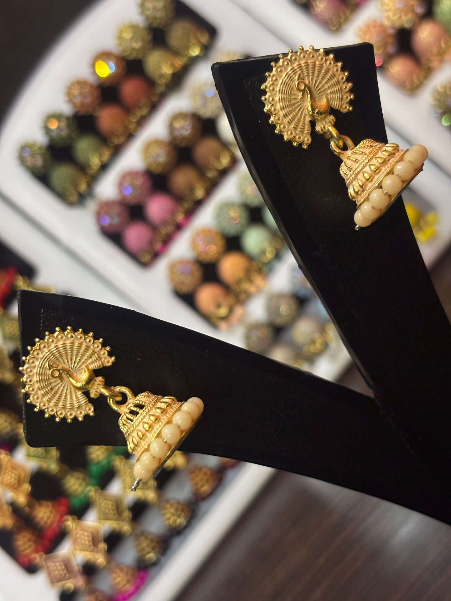 🦚 Mayura Temple Dome Earrings