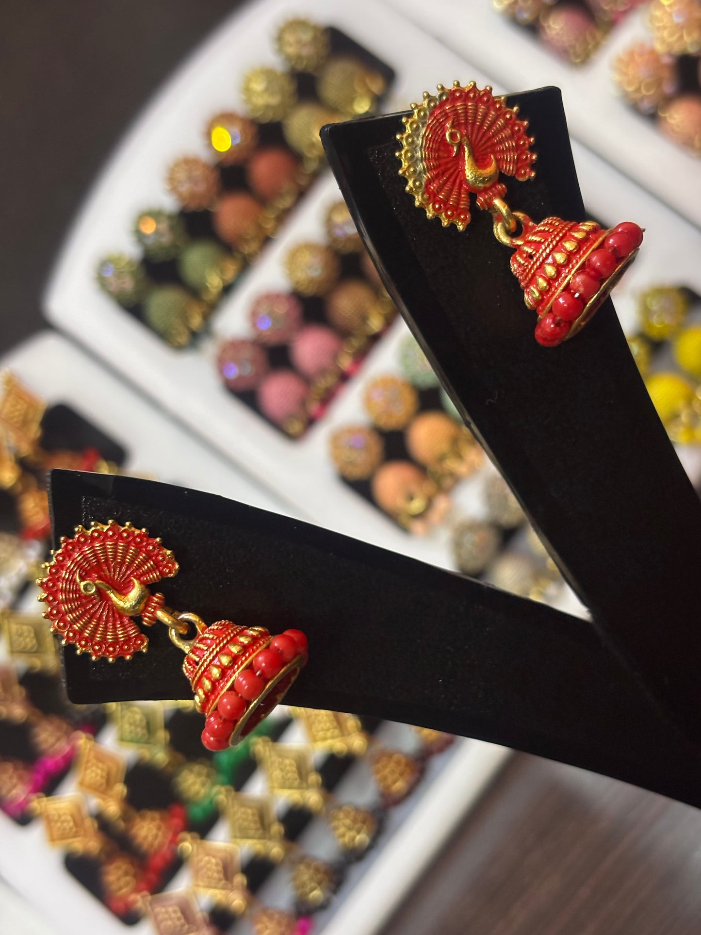 🦚 Mayura Temple Dome Earrings