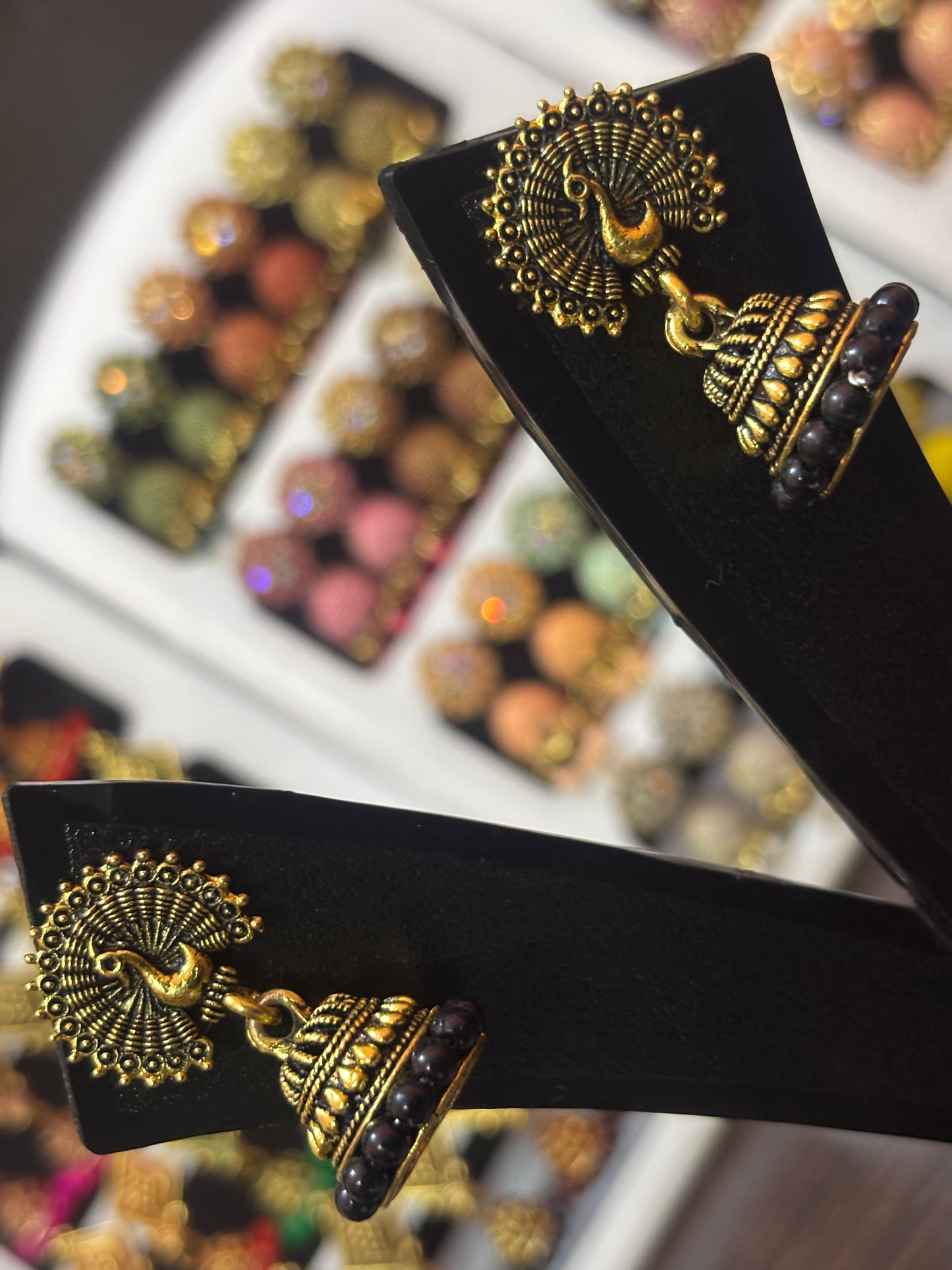 🦚 Mayura Temple Dome Earrings