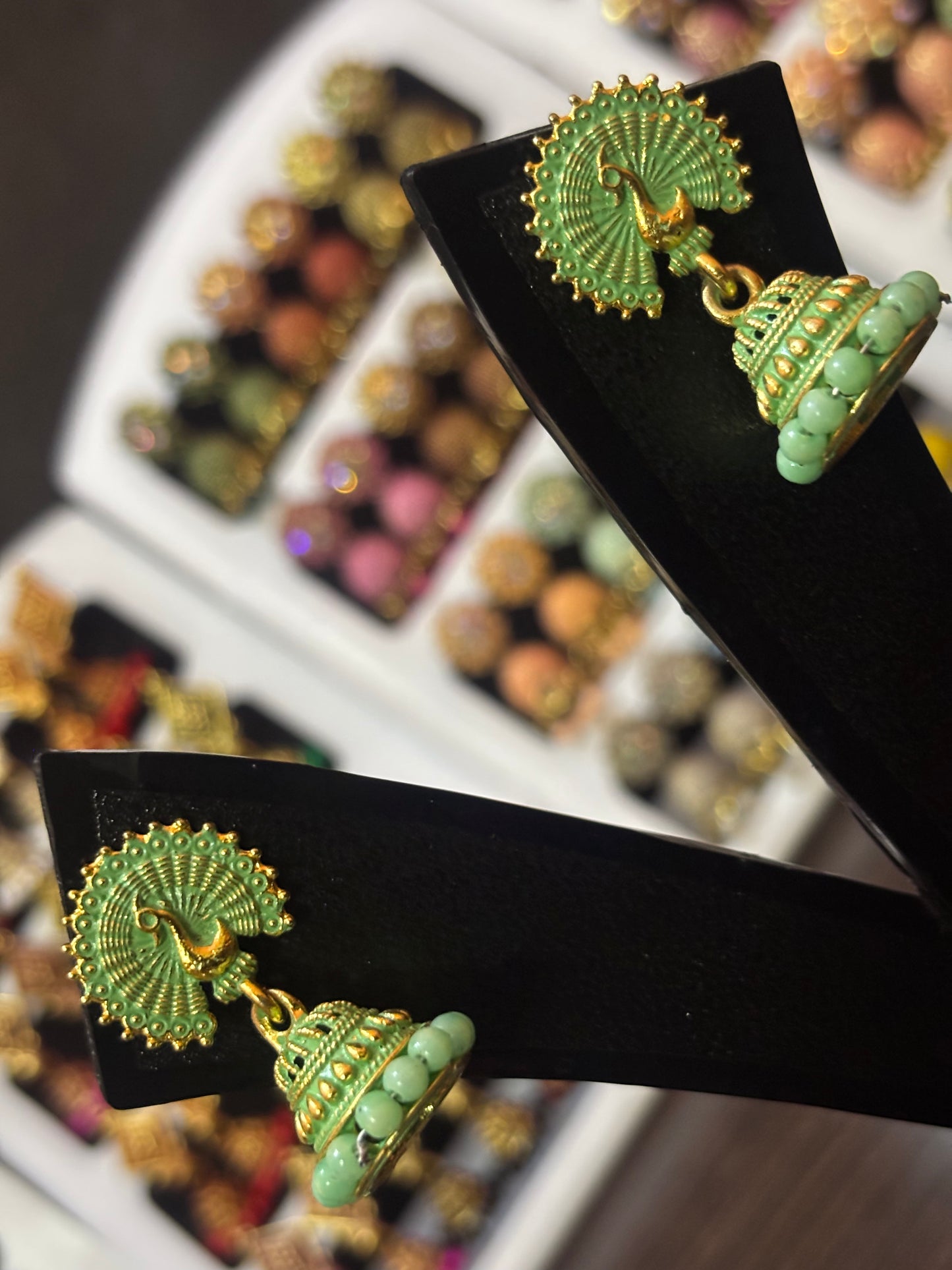 🦚 Mayura Temple Dome Earrings
