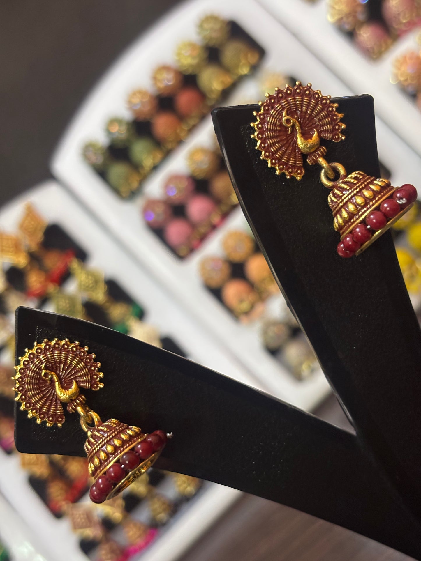 🦚 Mayura Temple Dome Earrings