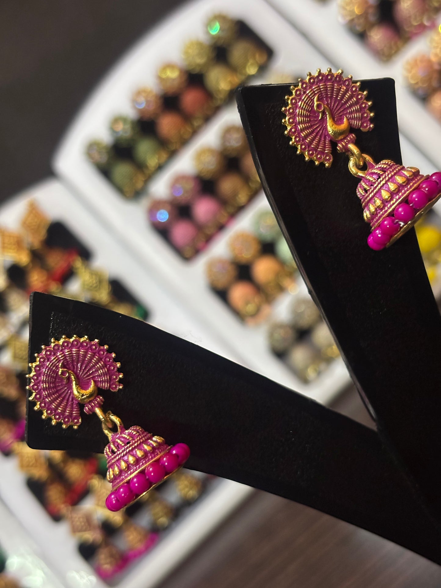 🦚 Mayura Temple Dome Earrings
