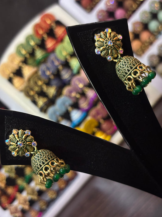✨ Kiran Jhumka Stud Earrings