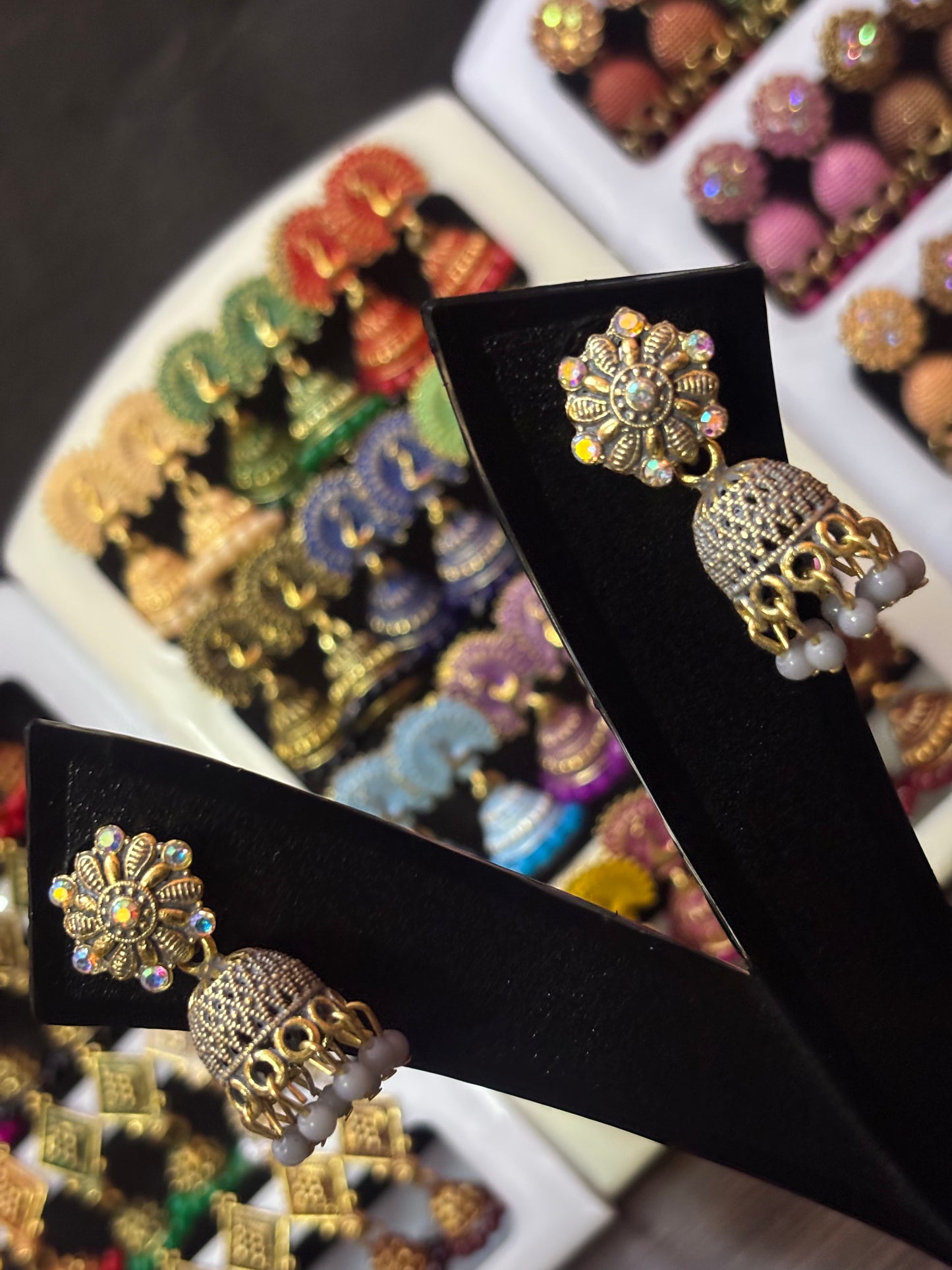 ✨ Kiran Jhumka Stud Earrings