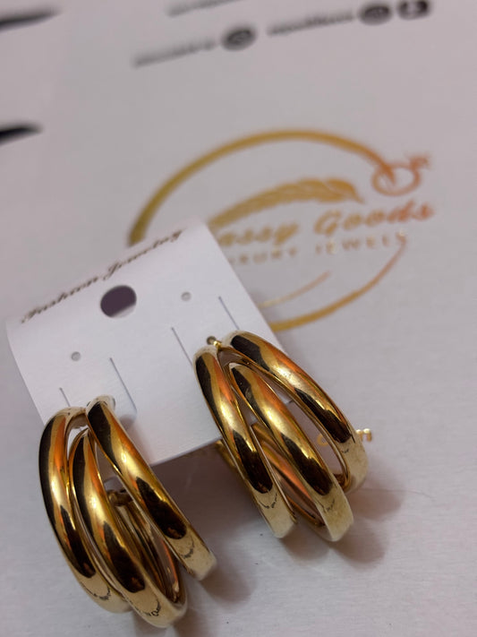 ✨ Trinity Glow Hoops