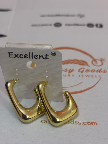 ✨ Luxe Prism Hoops – Gold