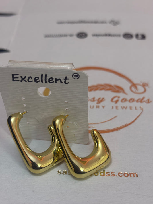 ✨ Luxe Prism Hoops – Gold