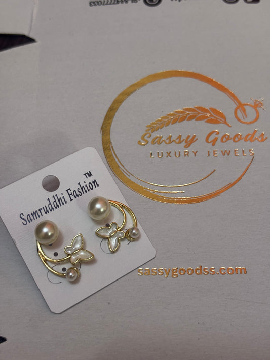 🌙 Luna Flutter Pearl Earrings