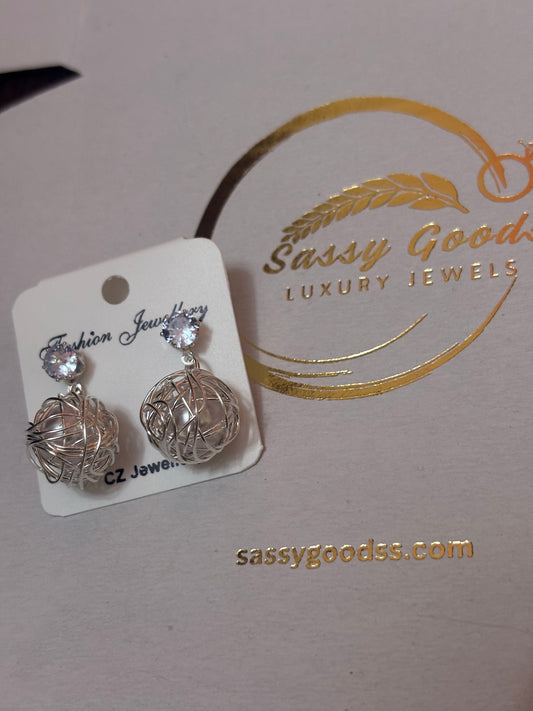 ✨ Celestial Cage Crystal Drop Earrings