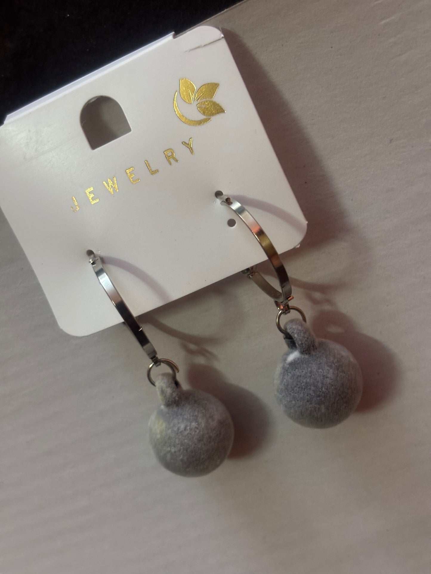 🍒 Velvet Blush Pom Earrings