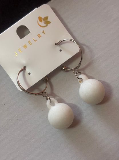 🍒 Velvet Blush Pom Earrings