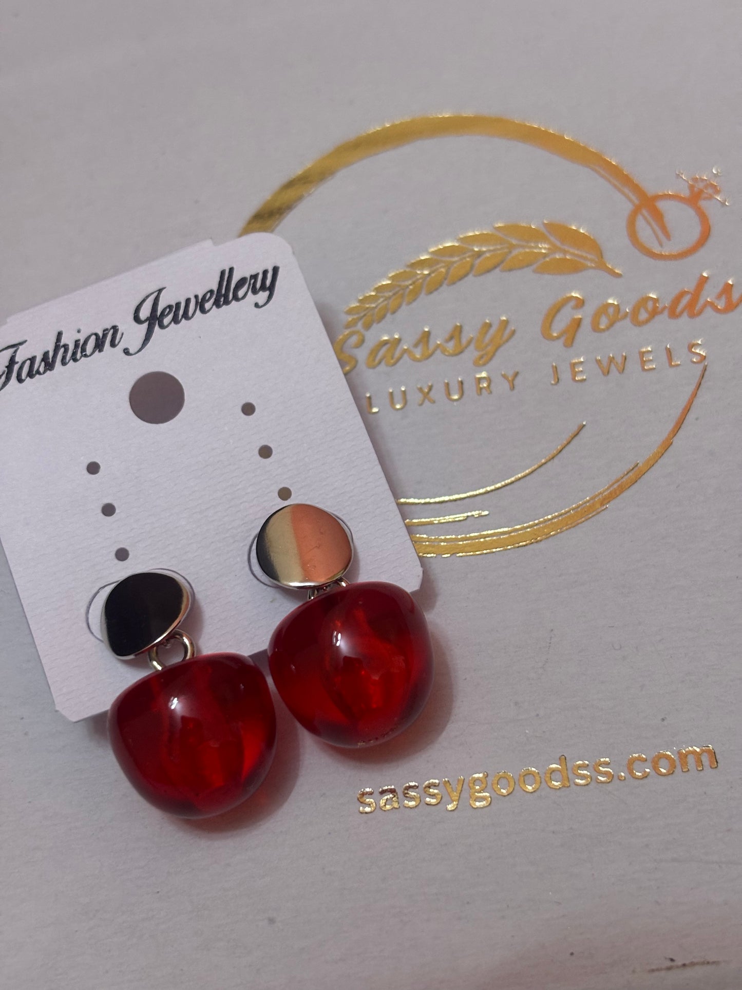 🍒 Cherry Pop Statement Earrings