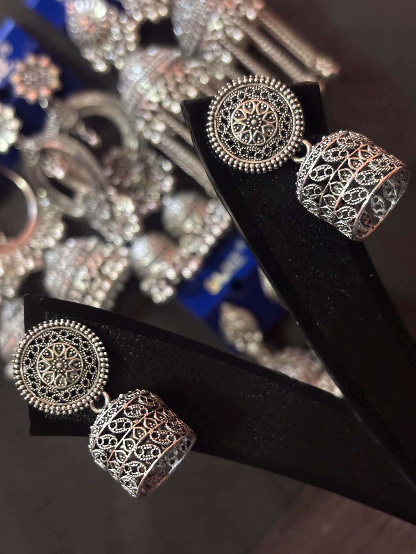 Aafreen Adorn - Silver Jhumka (Combo Set Of 6)