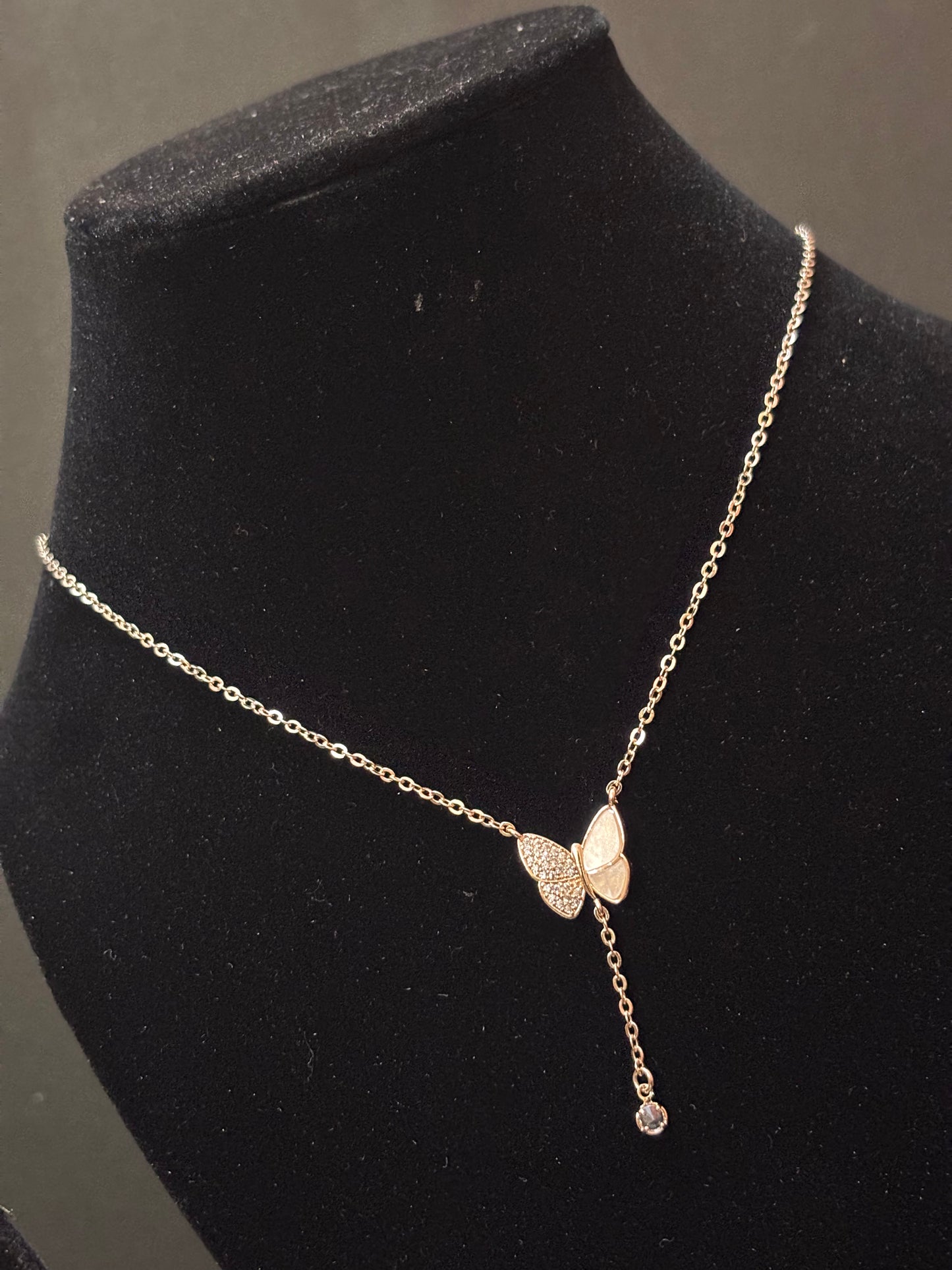 Celeste Butterfly Drop Necklace