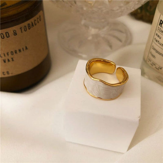 Marbled Muse Statement Ring