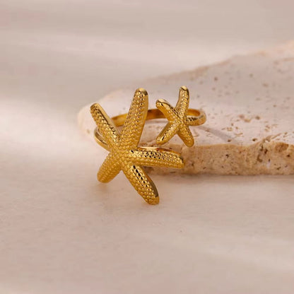 Starfish Beachy Gold Ring
