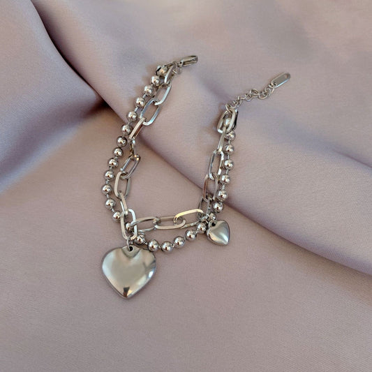 Boss Girl Beaded Heart Bracelet